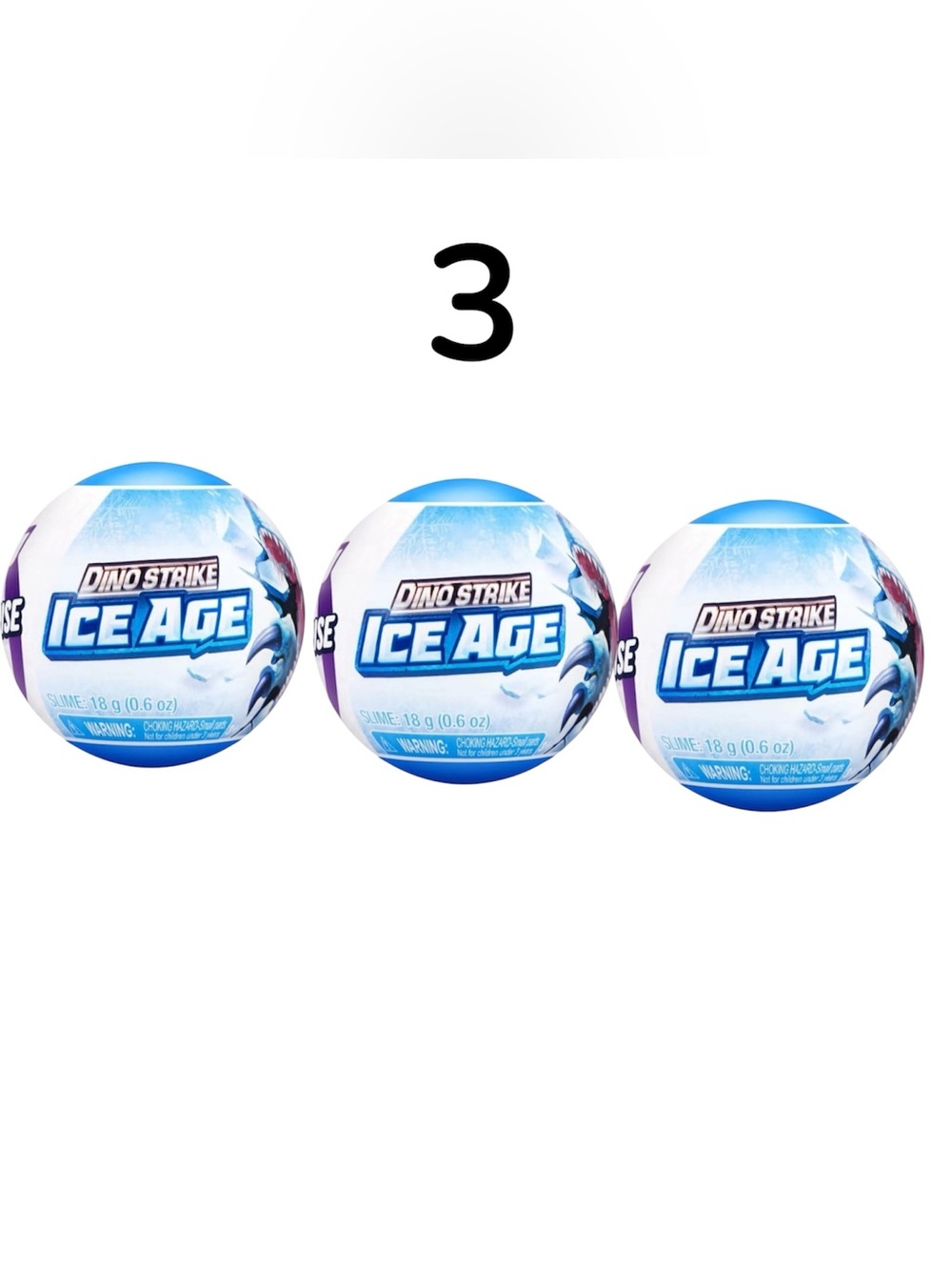 Set3-Zuru Dino Strike Ice Age Surprise Balls